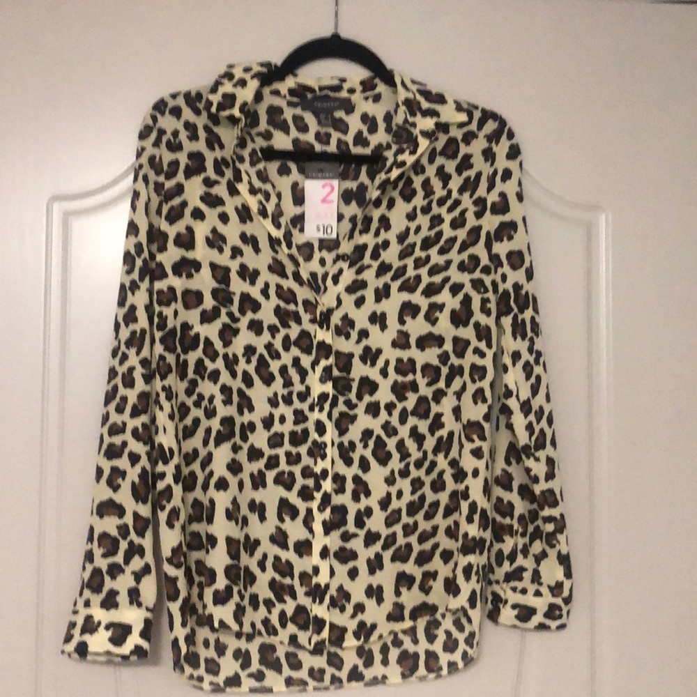 Brand new leopard print blouse